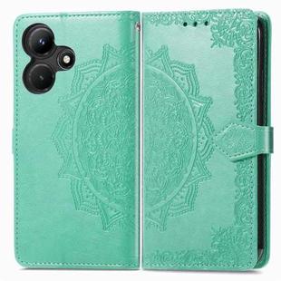 For Infinix Hot 30i Mandala Flower Embossed Leather Phone Case(Green)