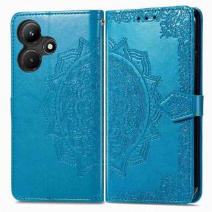 For Infinix Hot 30i Mandala Flower Embossed Leather Phone Case(Blue)