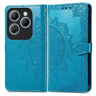 For Infinix Hot 40 4G Mandala Flower Embossed Leather Phone Case(Blue)