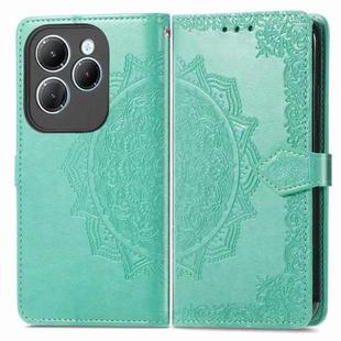 For Infinix Hot 40 Pro 4G Mandala Flower Embossed Leather Phone Case(Green)