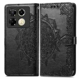 For Infinix Note 40 Pro 4G Mandala Flower Embossed Leather Phone Case(Black)