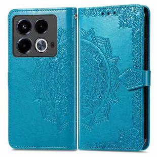 For Infinix Note 40 Mandala Flower Embossed Leather Phone Case(Blue)