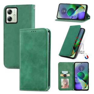 For Motorola Moto G54 5G Retro Skin Feel Magnetic Flip Leather Phone Case(Green)