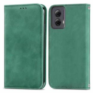 For Motorola Moto G Power 5G 2024 Retro Skin Feel Magnetic Flip Leather Phone Case(Green)