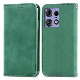 For Motorola Edge 50 Retro Skin Feel Magnetic Flip Leather Phone Case(Green)