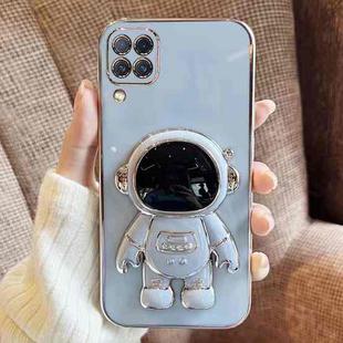For Samsung Galaxy M53 Electroplating Astronaut Holder Phone Case(Blue)