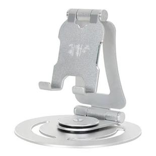 G60 Portable Folding 360-Degree Rotating Desktop Phone Tablet Holder(Silver)