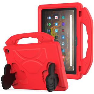 For Amazon Kindle Fire HD10 2021 Thumb Bracket EVA Shockproof Tablet Case(Red)