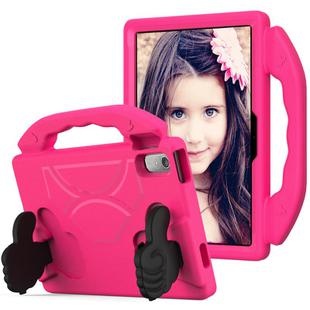 For Lenovo Tab P11 J606F Thumb Bracket EVA Shockproof Tablet Case(RoseRed)