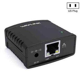 WAVLINK NU72P11 100Mbps Network Print Server USB 2.0 Network Printer Power Adapter(US Plug)