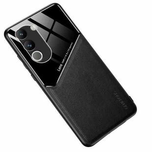 For vivo Y200 Global All-inclusive Leather Organic Glass Phone Case(Black)
