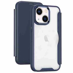 For iPhone 14 Plus RFID Blocking Adsorption Flip Leather Phone Case(Purple)