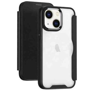 For iPhone 14 Pro Max RFID Blocking Adsorption Flip Leather Phone Case(Black)