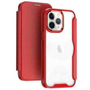 For iPhone 14 Plus RFID Blocking Adsorption Flip Leather Phone Case(Red)