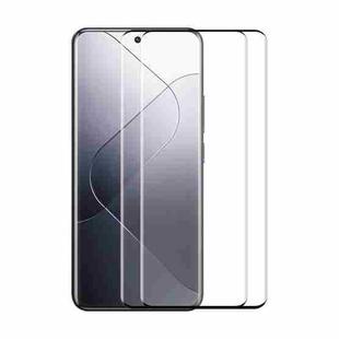 For Xiaomi 14 Pro 2pcs ENKAY Hat-Prince Heat Bending Full Side Glue Tempered Glass Film