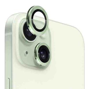For iPhone 15 / 15 Plus NORTHJO Camera Lens Protector Tempered Glass CD Vein Metal Ring Film(Green)