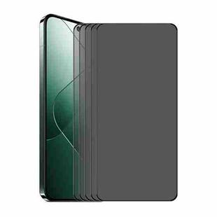 For Xiaomi 14 5pcs ENKAY Hat-Prince 28 Degree Anti-peeping Privacy Silk Screen Tempered Glass Film