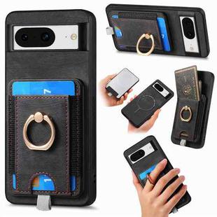 For Google Pixel 6 Retro Splitable Magnetic Card Bag Leather Phone Case(Black)