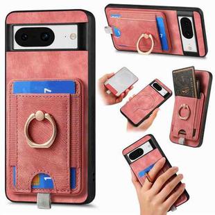 For Google Pixel 6 Retro Splitable Magnetic Card Bag Leather Phone Case(Pink)