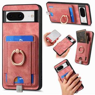 For Google Pixel 8 Retro Splitable Magnetic Card Bag Leather Phone Case(Pink)