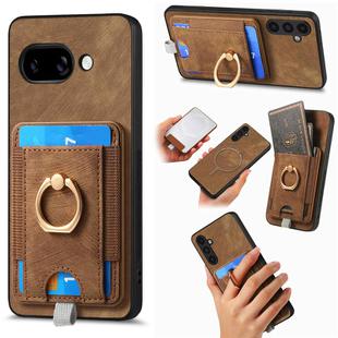 For Google Pixel 9a Retro Splitable Magnetic Card Bag Leather Phone Case(Brown)