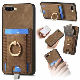 For OPPO A 7/ A12 Retro Splitable Magnetic Card Bag Leather Phone Case(Brown)