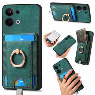 For OPPO Reno9 Pro+ 5G Retro Splitable Magnetic Card Bag Leather Phone Case(Green)