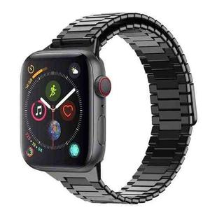 For Apple Watch Series 4 40mm Bamboo Magnetic Stainless Steel Metal Watch Strap(Black)