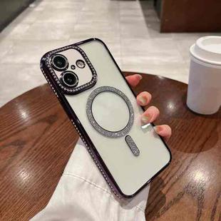 For iPhone 17 Diamond Plated MagSafe TPU Phone Case(Purple)