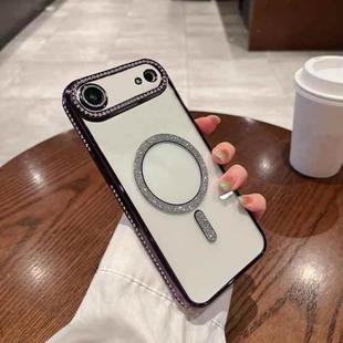 For iPhone 17 Air Diamond Plated MagSafe TPU Phone Case(Purple)