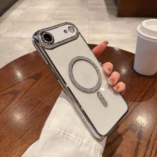 For iPhone 17 Air Diamond Plated MagSafe TPU Phone Case(Silver)