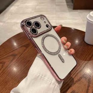 For iPhone 17 Pro Diamond Plated MagSafe TPU Phone Case(Pink)
