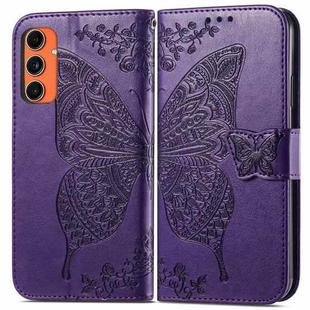 For Samsung Galaxy C55 Butterfly Love Flower Embossed Leather Phone Case(Purple)