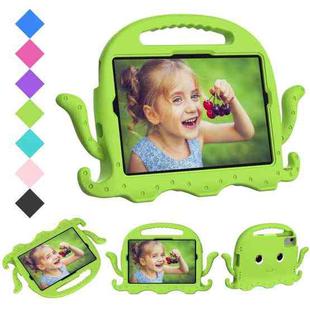 For Samsung Galaxy Tab S9 / S9 FE / S7 / S8 Octopus Style EVA Hybrid PC Shockproof Tablet Case with Strap(Grass Green)
