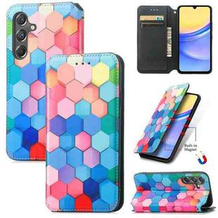 For Samsung Galaxy A15 CaseNeo Colorful Magnetic Leather Phone Case(Colorful Cube)