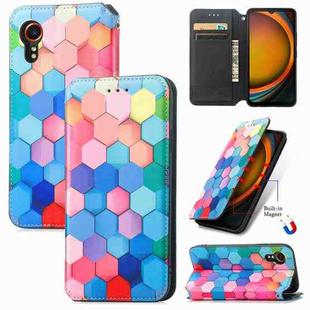 For Samsung Galaxy Xcover 7 CaseNeo Colorful Magnetic Leather Phone Case(Colorful Cube)