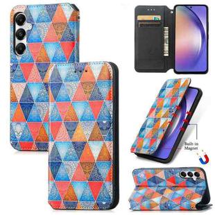 For Samsung Galaxy A55 5G CaseNeo Colorful Magnetic Leather Phone Case(Rhombus Mandala)
