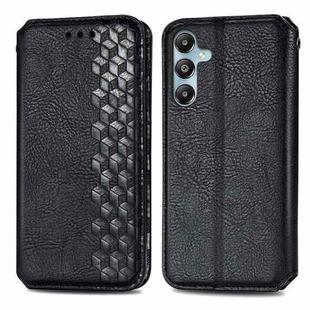 For Samsung Galaxy M14 4G Cubic Grid Pressed Magnetic Leather Phone Case(Black)