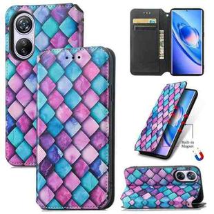 For Blackview A200 Pro CaseNeo Colorful Magnetic Leather Phone Case(Purple Scales)