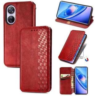 For Blackview A200 Pro Cubic Grid Pressed Magnetic Leather Phone Case(Red)