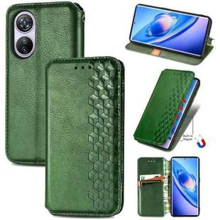 For Blackview A200 Pro Cubic Grid Pressed Magnetic Leather Phone Case(Green)