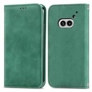 For Nothing Phone 2a Retro Skin Feel Magnetic Flip Leather Phone Case(Green)