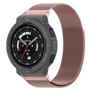 For Amazfit?Active Edge A2212 Milan Magnetic Steel Mesh Watch Band(Pink)