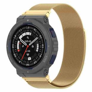 For Amazfit?Active Edge A2212 Milan Magnetic Steel Mesh Watch Band(Gold)