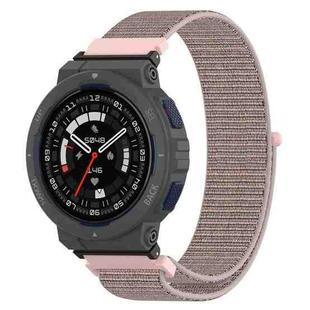 For Amazfit Active Edge A2212 Nylon Loop Hook and Loop Fastener Watch Band(Pink)