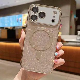 For iPhone 17 Pro Glitter Electroplating MagSafe TPU Phone Case(Gold)
