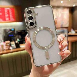 For Samsung Galaxy S23 FE 5G MagSafe Electroplating TPU Phone Case(Silver)