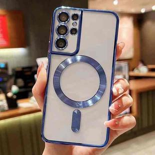 For Samsung Galaxy S25 Ultra 5G MagSafe Electroplating TPU Phone Case(Blue)