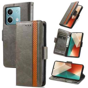 For Xiaomi Redmi Note 13 5G CaseNeo Splicing Dual Magnetic Buckle Leather Phone Case(Gray)