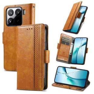 For Xiaomi 15 CaseNeo Splicing Dual Magnetic Buckle Leather Phone Case(Khaki)
